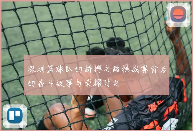 深圳篮球队的拼搏之路挑战赛背后的奋斗故事与荣耀时刻
