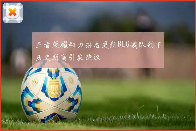 王者荣耀耐力排名更新BLG战队创下历史新高引发热议